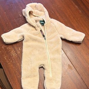 L.L. Bean Cream Fleece Baby Footie